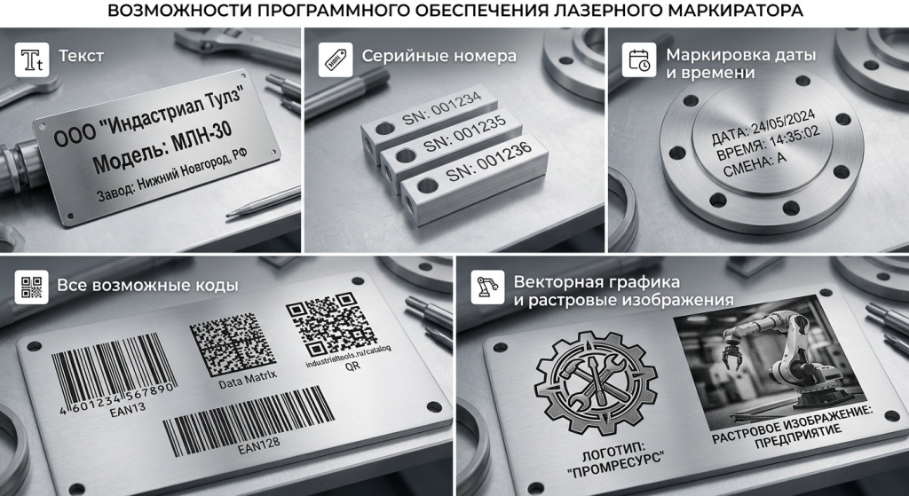 Функции программного обеспечения для лазерной маркировки